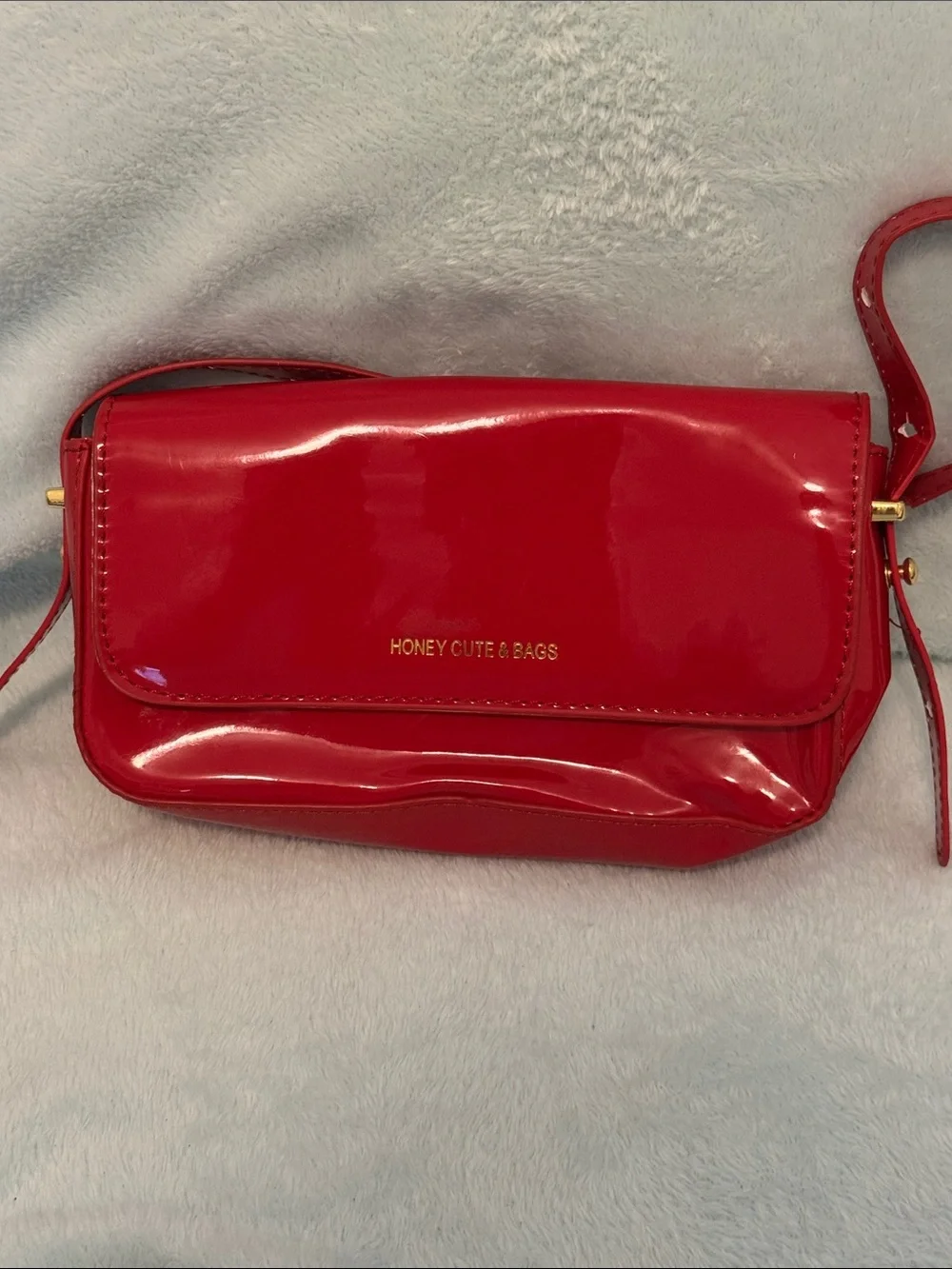 Red Patent Crossbody Bag